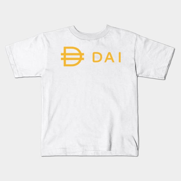 Dai Coin Cryptocurrency DAI crypto Kids T-Shirt by J0k3rx3